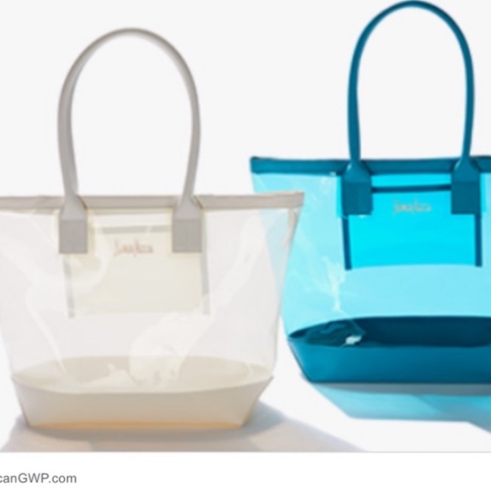 Neiman Marcus Clear VIP Tote Bag - White or Taupe - NWT - Picture 8 of 9